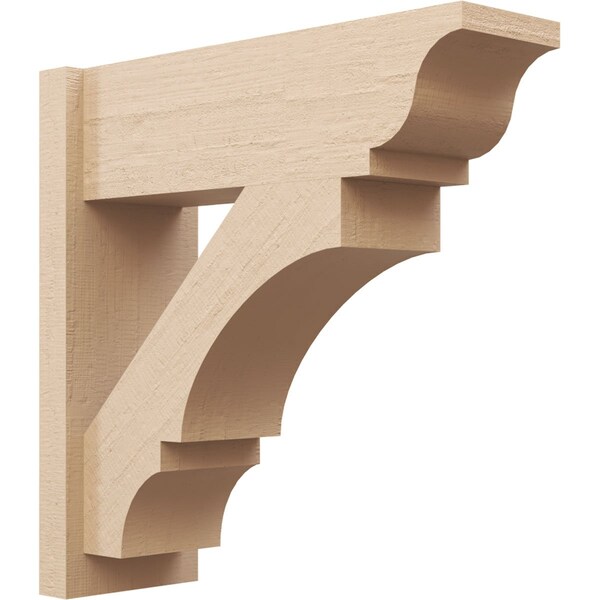 Ekena Millwork 8-in W x 24-in D x 24-in H Balboa Trad Rough Cedar Woodgrain TimberThane Outlooker, Primed Tan OUTUR080X24X24BOA04RCPR - main